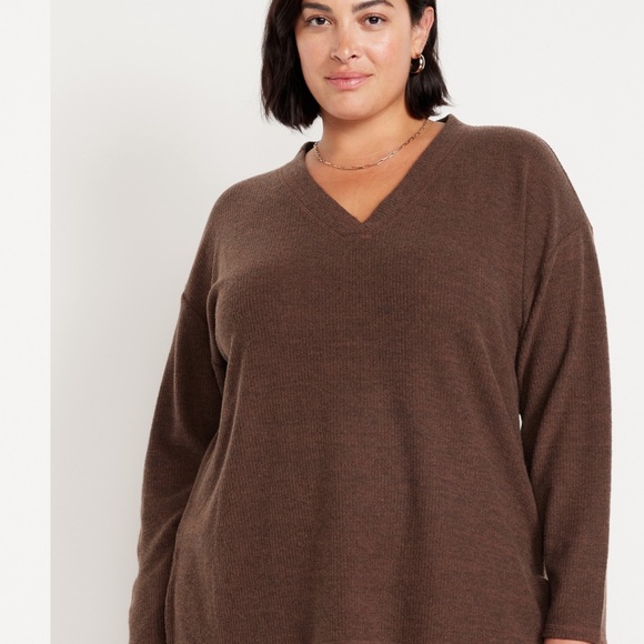 NWT OLD NAVY Plush Tunic Top Color Coco de Met Size Large - Picture 5 of 7
